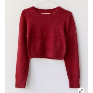 Urban outfitters cropped red sweater